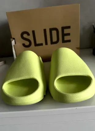 Yeezy slide glow green, оригінал, розмір 435 фото