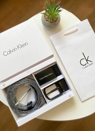 Подарочный набор кожаный ремень мужской кожаный ремень ремень calvin klein