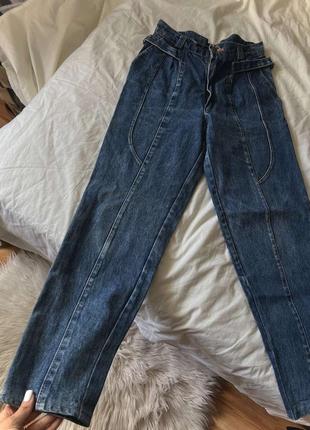 Мом джинсы высокие джинсы