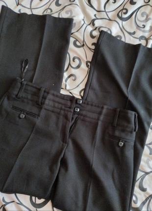 Черные брюки-клеш хл2 фото