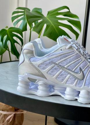 Кроссовки nike shox tl white silver8 фото