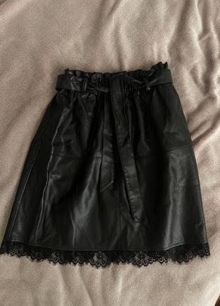 Спідниця zara з еко шкіри