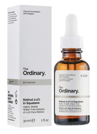 Сироватка з ретинолом 0.2% в сквалані the ordinary retinol 0.2% in squalane 30 мл