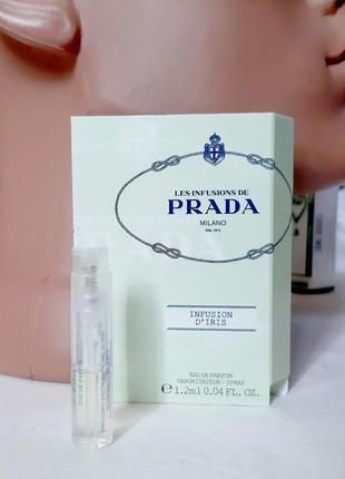 Prada milano infusion d'iris💥original мініатюра пробник mini spray 1,2 мл у книжці1 фото