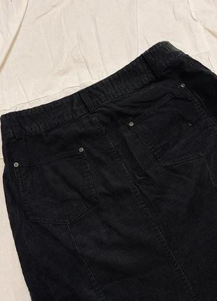 Спідниця джинсова вельветова широка максі довга оверсайз трапеція2 фото