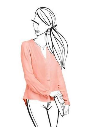 Шифонова блузка, абрикосового кольору від tchibo (німеччина) розмір 36, 42 євро1 фото