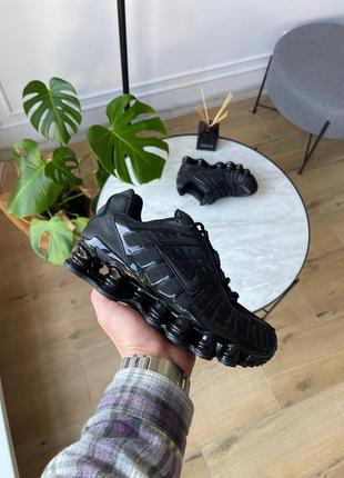 Кроссовки nike shox tl triple black1 фото