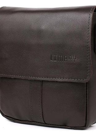 Небольшая сумка через плечо limary lim-354gc коричневая кожа наппа