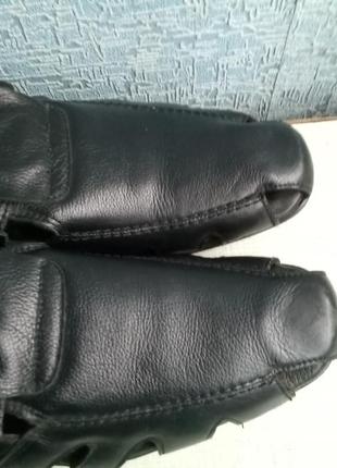 Кожаные закрытые мужские сандалии босоножки bravo.10 фото