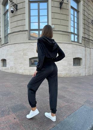 Велюровий спортивний костюм жіночий базовий теплий чорний бежевий рожевий сірий...