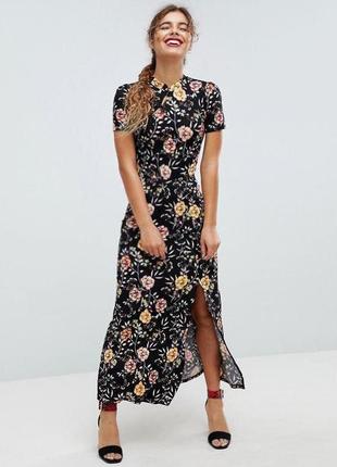 Розпродаж cукня asos з розрізом в квітковий принт