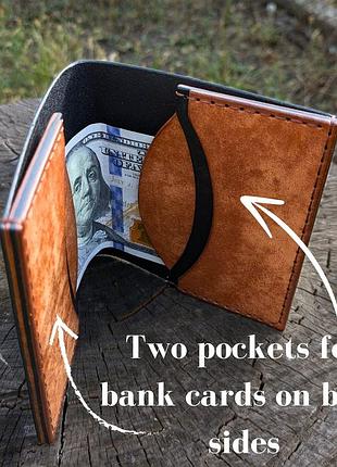 Кошелек картхолдер ручной работы