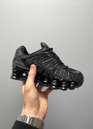 Кроссовки nike shox tl triple black8 фото