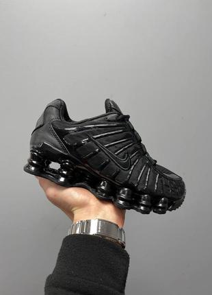 Кроссовки nike shox tl triple black9 фото