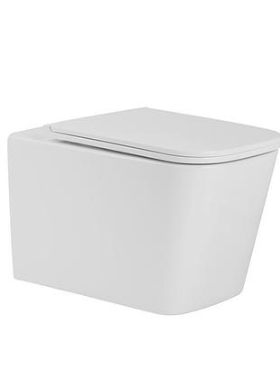 Унитаз подвесной qtap tern ultra quiet с сиденьем с сиденьем soft-close white qt17332303aw