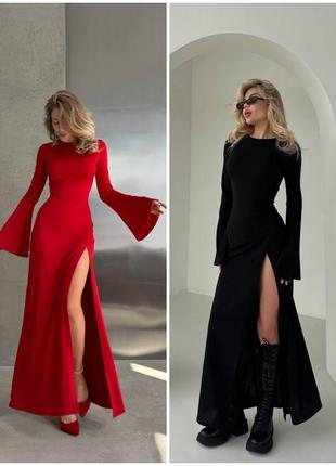 Женственное и эффектное платье макси с разрезом  👠👠
платье длинное, платье с разрезом