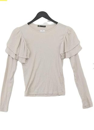 Кофта лонгслів з рюшами zara