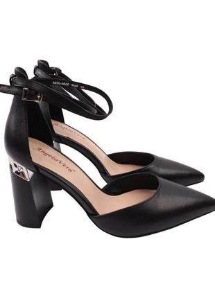 Туфли женские angelo vani черные натуральная кожа, 38