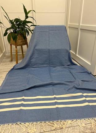 Пештемаль - пляжное полотенце с бахромой хлопок9 фото