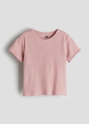 Футболка в рубчик h&m 4/6 для дівчинки