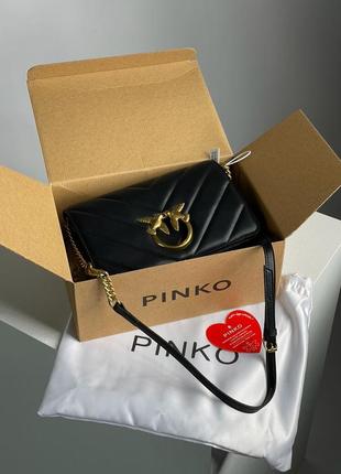 Pinko large love bag click big chevron black5 фото