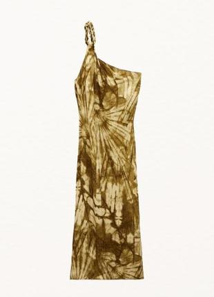 Сукня асиметрична на одне плече з розрізом1 фото