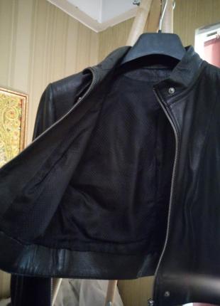 Куртка кожаная натуральная короткая р s6 фото