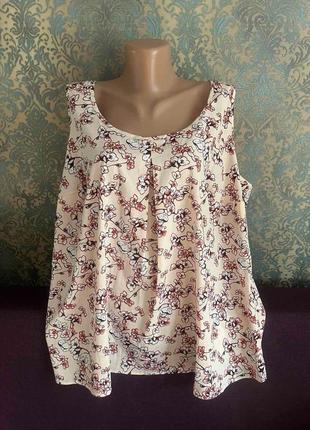 Красивая блуза цветы сакура большой размер батал 54/56 блузка