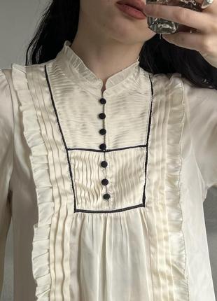 Нежно молочная викторианская блуза2 фото