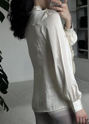Нежно молочная викторианская блуза8 фото