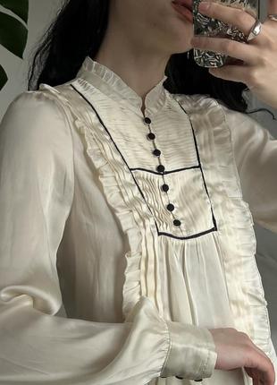 Нежно молочная викторианская блуза3 фото