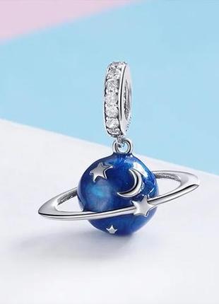 Серебряная подвеска шарм "планета"