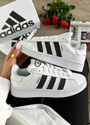 Женские кроссовки campus white leather