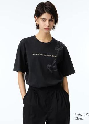 Футболка uniqlo черная the legend of zelda: tears of the kingdom