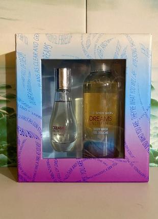 🇬🇧 the body shop dreams unlimited подарунковий набір парфум 30 мл та гель для душу 200 мл рідкісність