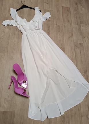 Белоснежное платье на запах manner'a9 фото