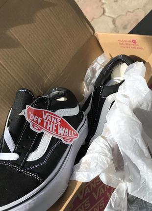 Женские vans old skool black &amp;white2 фото