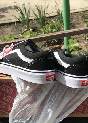 Женские vans old skool black &amp;white5 фото