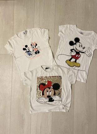 Фирменные футболки от zara, disney