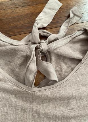 Нова трикотажна романтична льняна блуза футболка 💯 льон fat face  uk l-xl2 фото