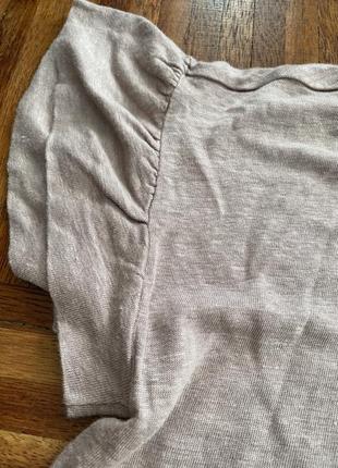 Нова трикотажна романтична льняна блуза футболка 💯 льон fat face  uk l-xl3 фото