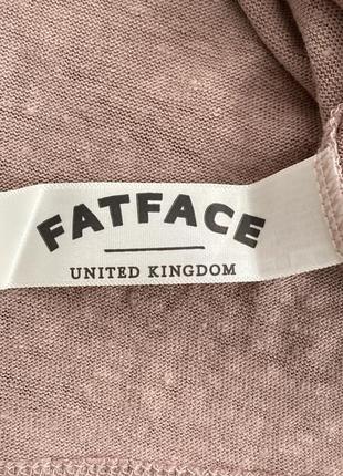 Нова трикотажна романтична льняна блуза футболка 💯 льон fat face  uk l-xl5 фото