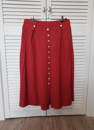 Легкая вискозная юбка на пуговицах lauren duvar1 фото