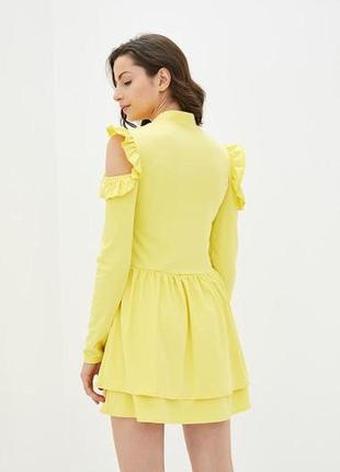 Платье miller, желтое, с длинным рукавом, р.40-50; женская одежда 211645 фото