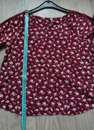 Блуза- топ з прошвою у квітковий принт 8