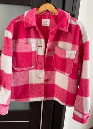 Куртка сорочка оверсайз рожева4 фото