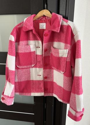 Куртка сорочка оверсайз рожева3 фото
