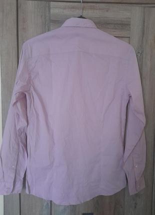 Стильная легкая розовая приталенная рубашка calliope10 фото