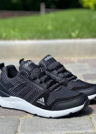 Чоловічі сітчасті, чорні, стильні та якісні кросівки adidas. від 40 до 45 рр. 1068 дмш4 фото