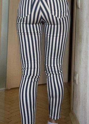 Нові скіні джинси/штанці/бриджі/брюки в смужку, lc waikiki, 34 розмір5 фото